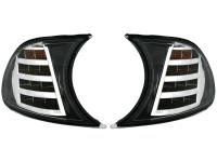 INTERMITENTES FRONTALES BMW E46 COUPE/CABRIO NEGRO/CROMO LED