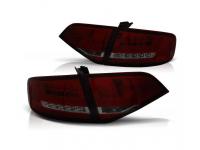 PILOTOS LED AUDI A4 B8 LOOK FACELIFT ROJO OSCURO COCHES SIN LED